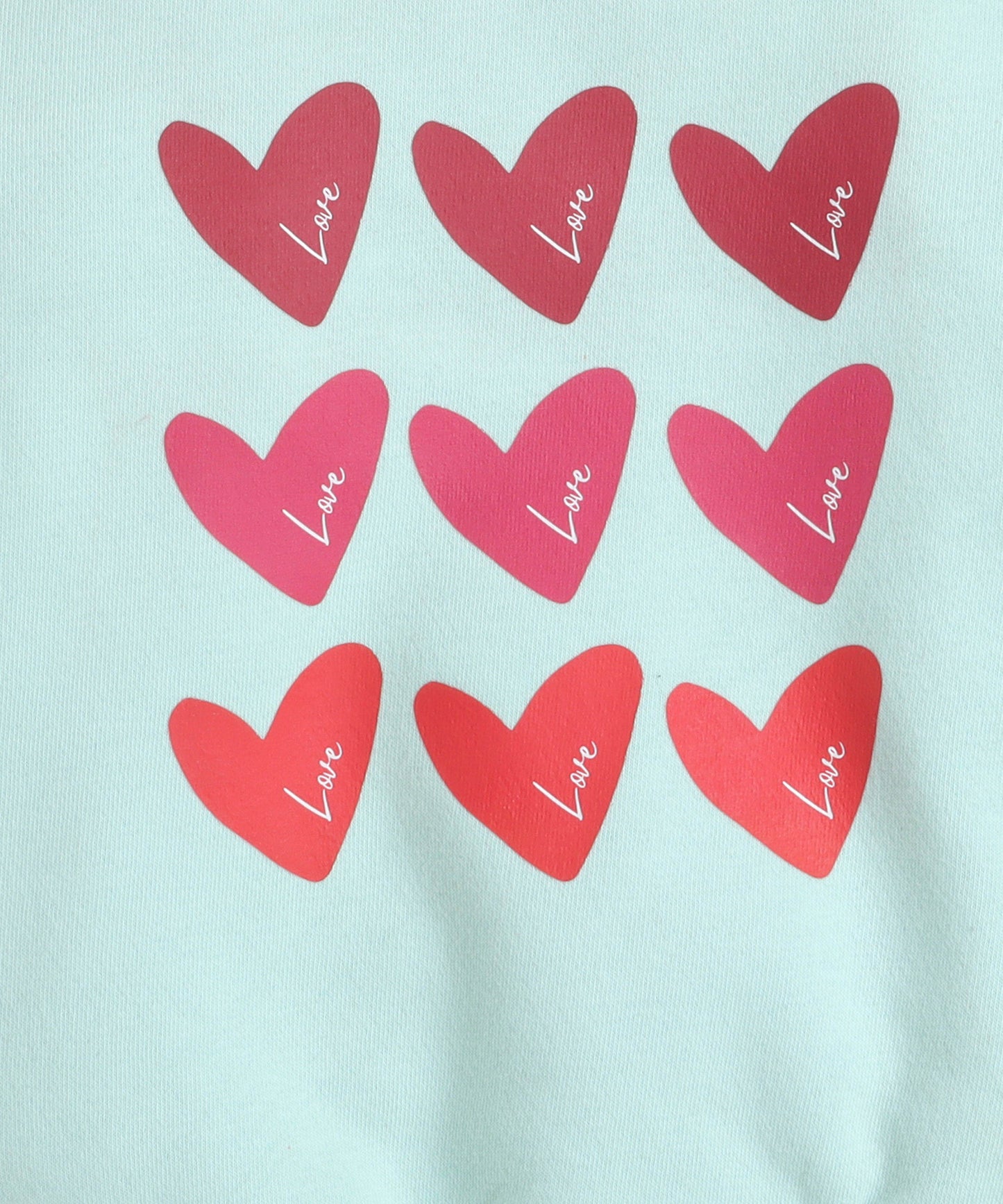 Love Sweatshirt with Fleece Lining- Sea Green