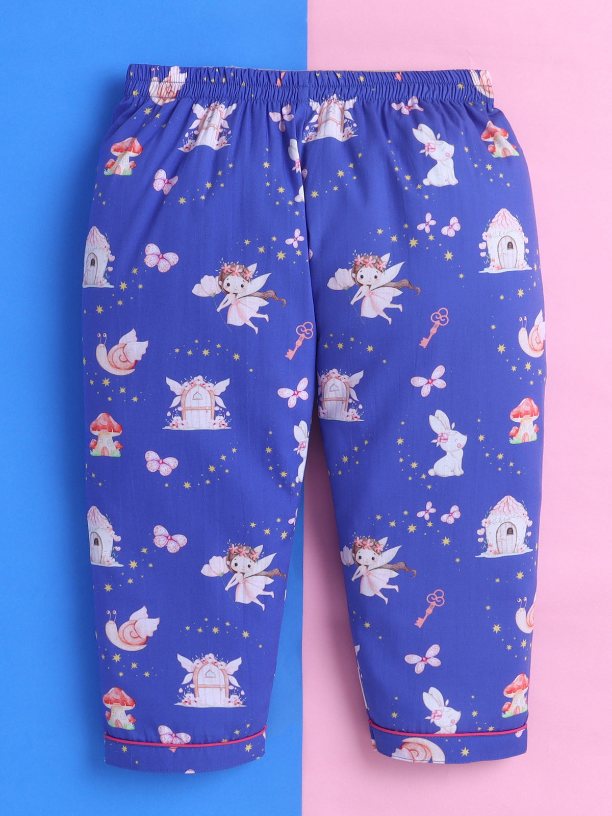 Fairy & Magic Castles Print Pure Cotton Full Sleeves Nightsuit