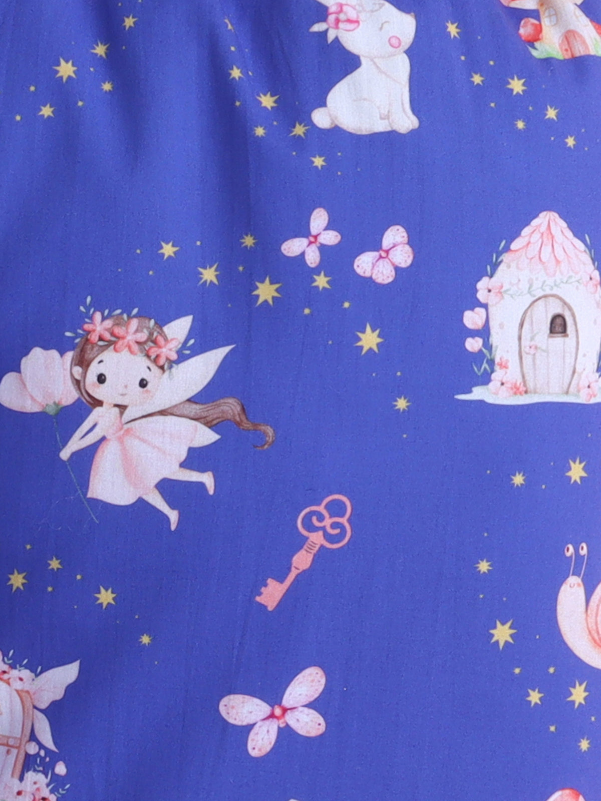 Fairy & Magic Castles Print Pure Cotton Full Sleeves Nightsuit