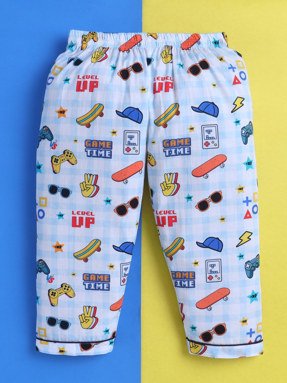 Gaming Print Pure Cotton Full Sleeves Nightsuit