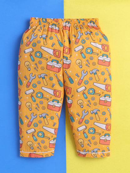Tools & Workshop Print Pure Cotton Full Sleeves Nightsuit