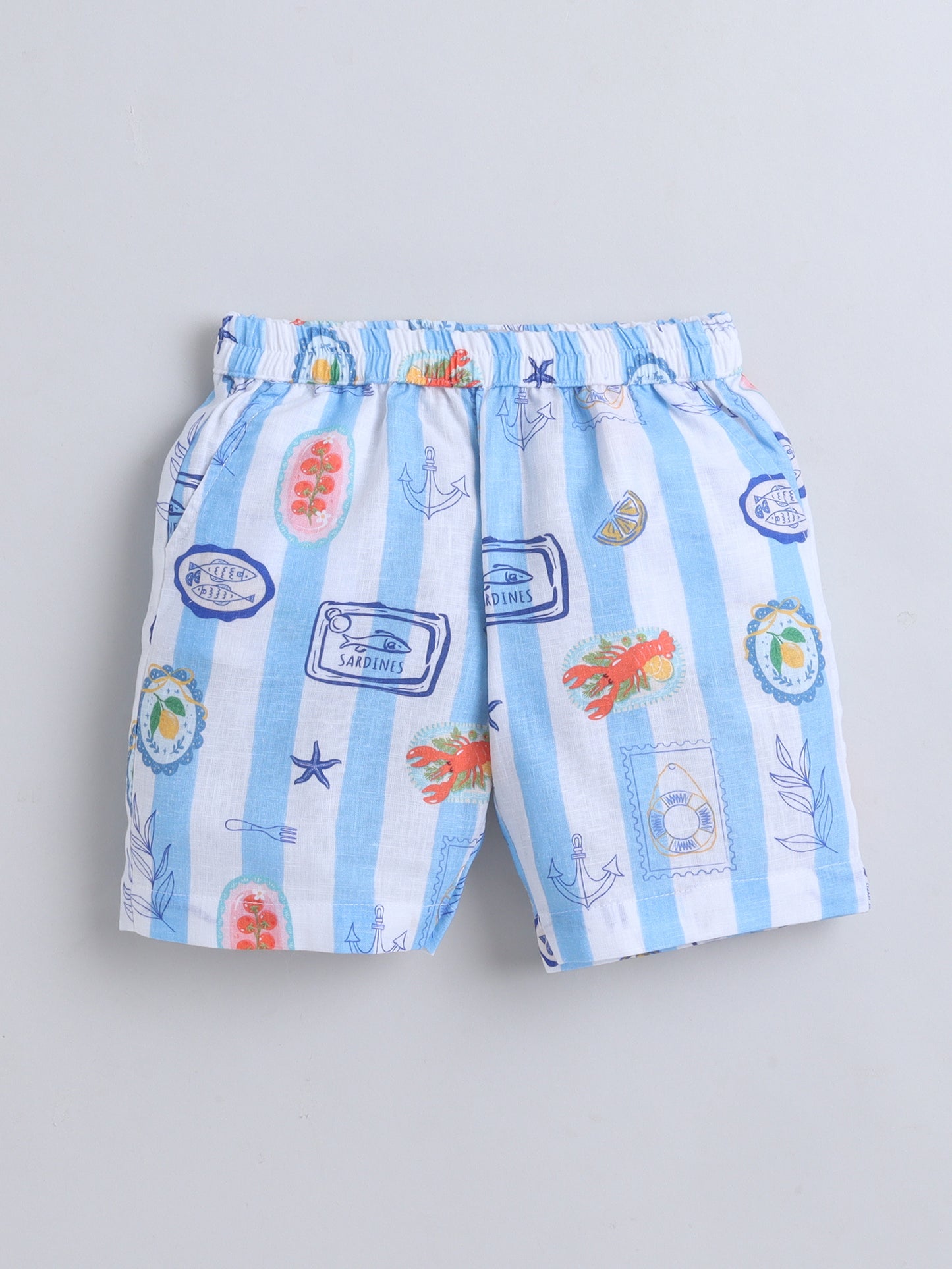 Coastal Stripes Cotton Slub Co-ord Set