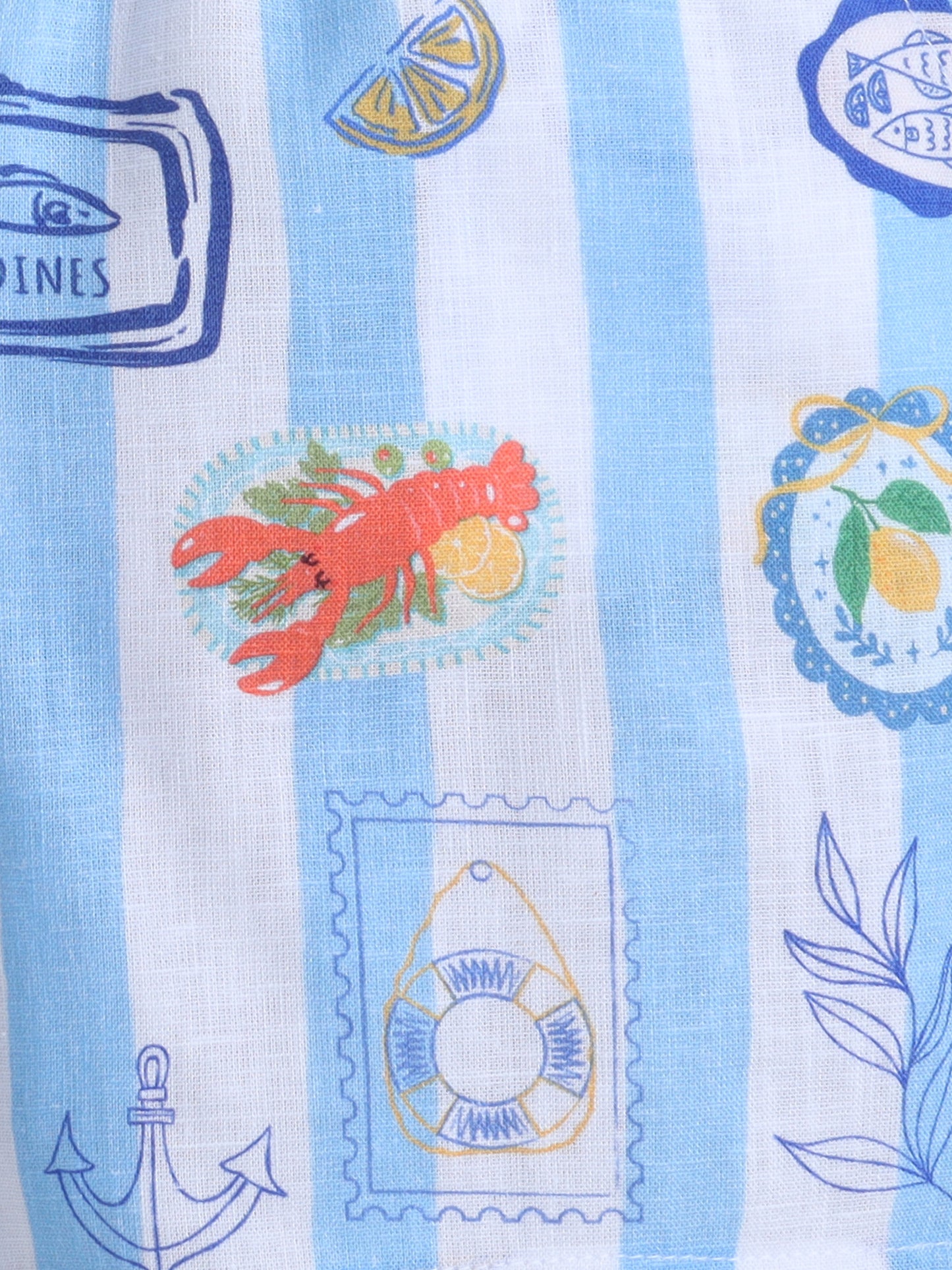 Coastal Stripes Cotton Slub Co-ord Set