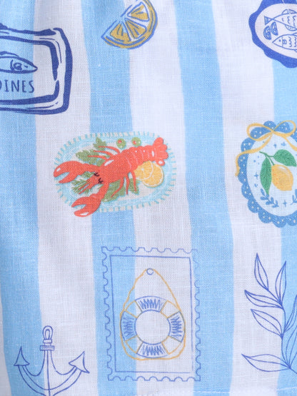 Coastal Stripes Cotton Slub Co-ord Set