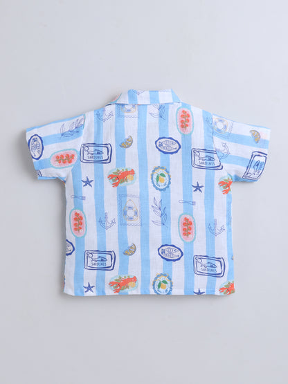 Coastal Stripes Cotton Slub Co-ord Set