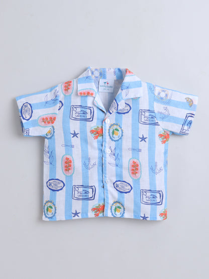 Coastal Stripes Cotton Slub Co-ord Set