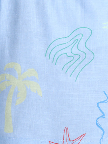 Beach Vibes Cotton Slub Co-ord Set