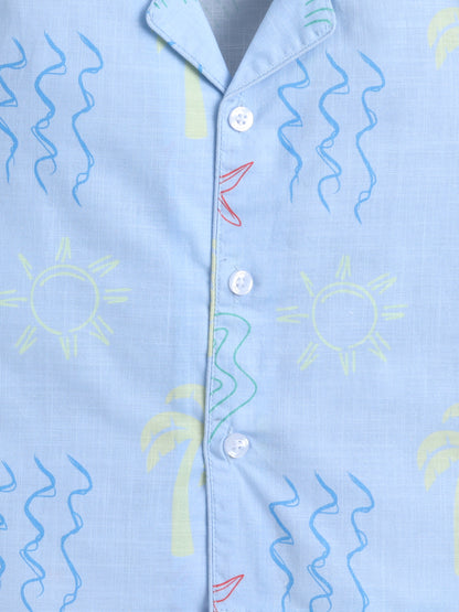 Beach Vibes Cotton Slub Co-ord Set