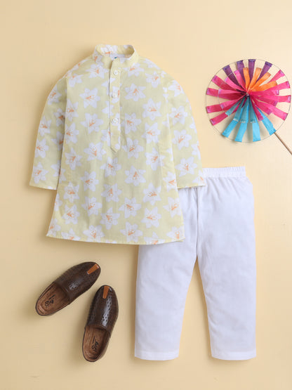 Yellow Lily Kurta Pyjama Set