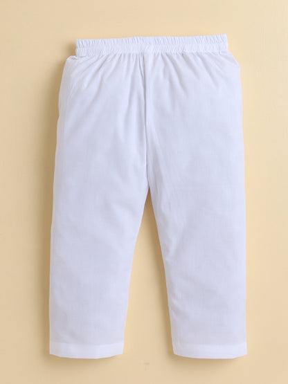 Tropical Floral Cotton Poplin Kurta Pyjama Set