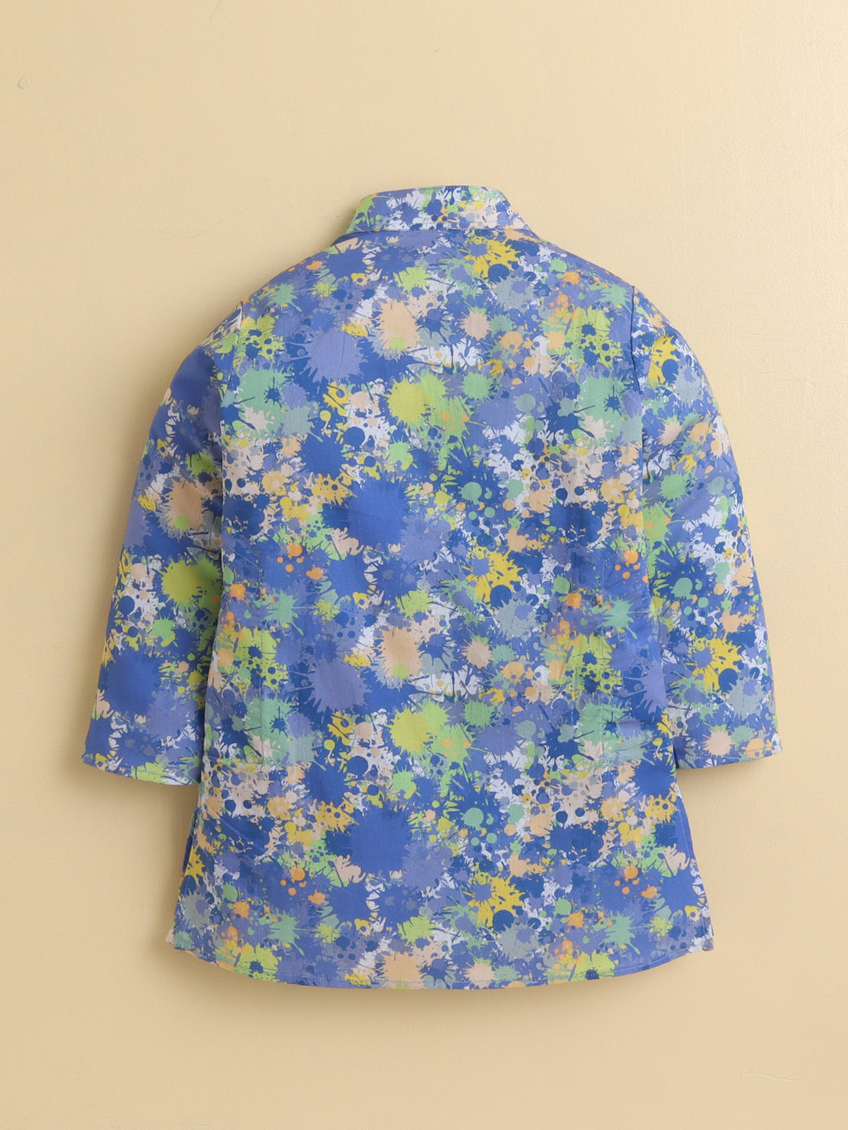 Abstract Print Cotton Poplin Kurta Pyjama Set