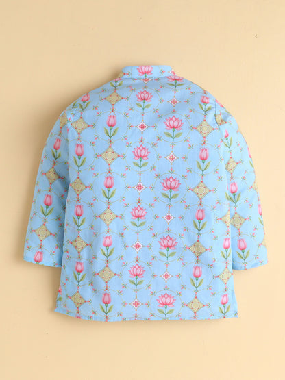 Blue Lotus Kurta Pyjama Set