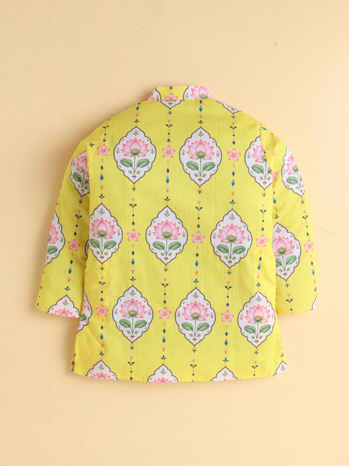 Yellow Lotus Kurta Pyjama Set