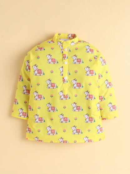 Sunshine Cow Kurta Pyjama Set