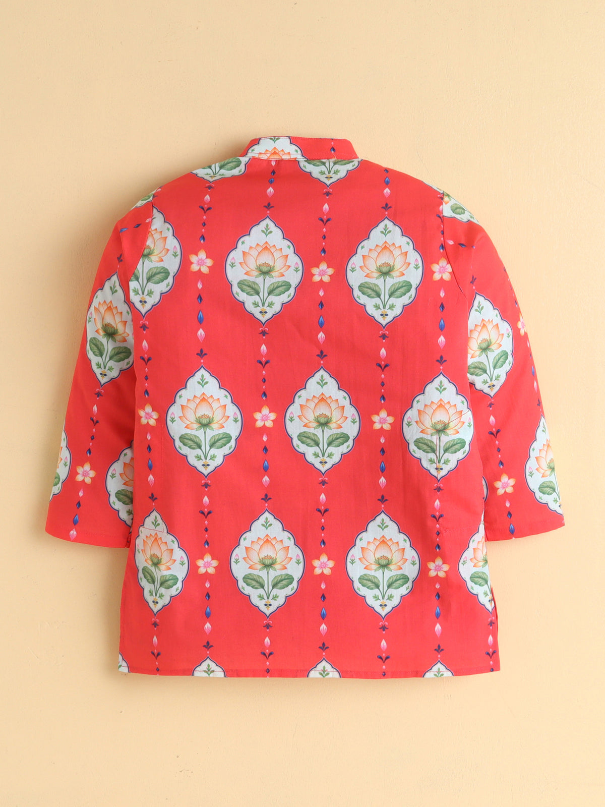 Red Lotus Kurta Pyjama Set