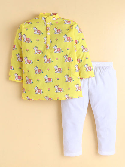 Sunshine Cow Kurta Pyjama Set