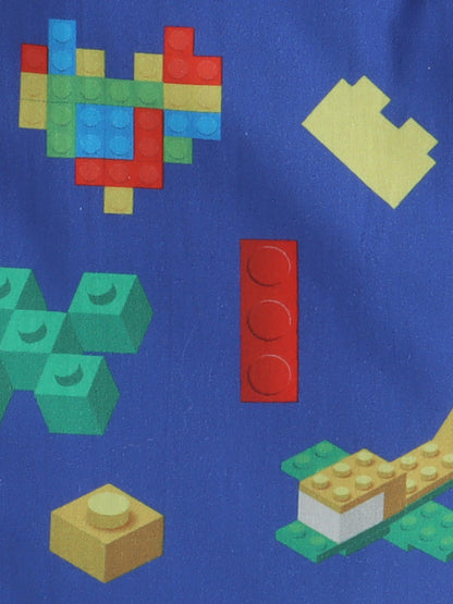 Lego Print Nightsuit- Blue