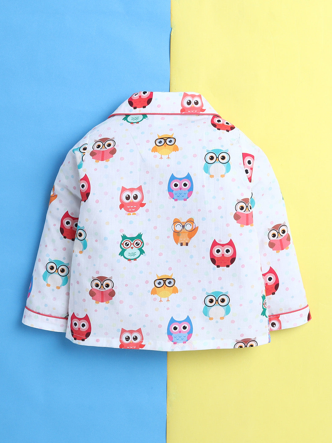 Owl Print Nightsuit- White