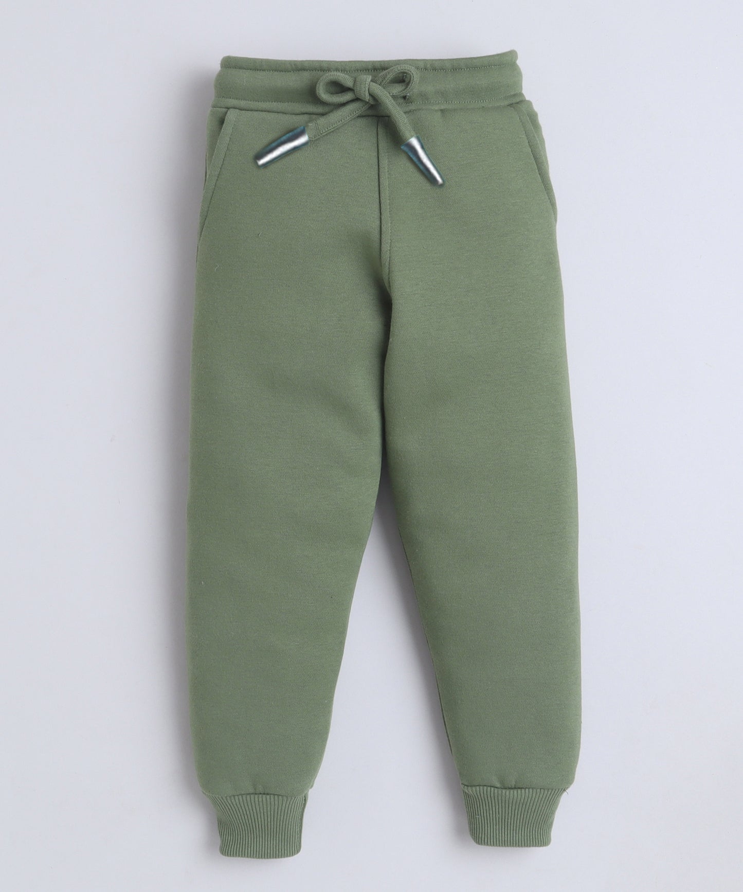 Trackpant with Fleece Lining and Elasticated waist- Olive