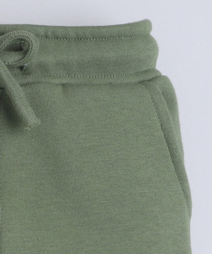 Trackpant with Fleece Lining and Elasticated waist- Olive