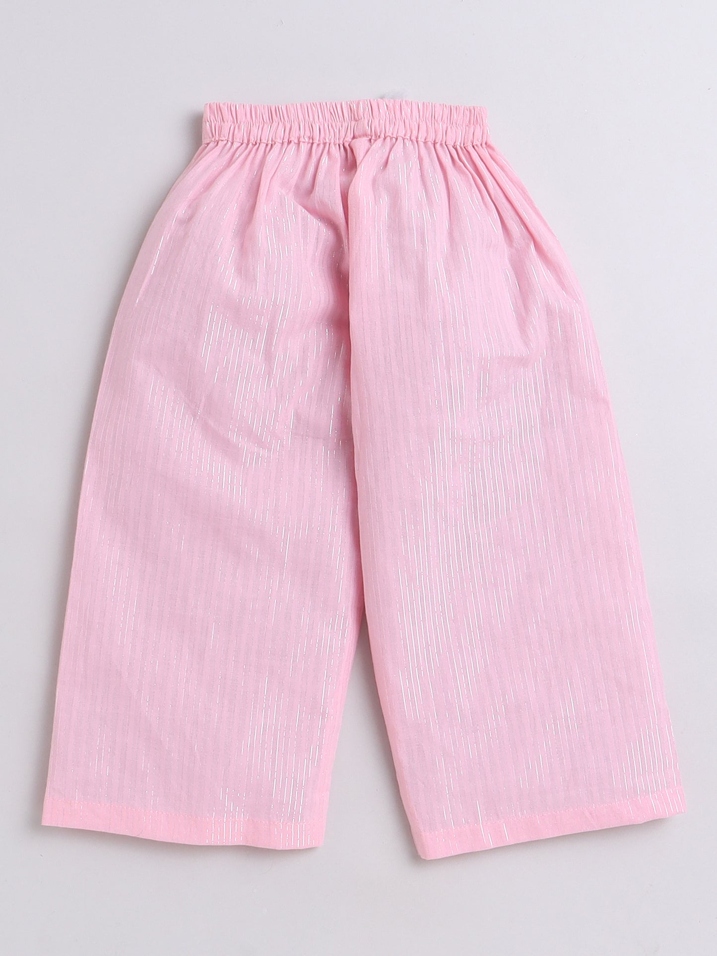 Pink Coord set with heart detailing on the Top and Pleated Pants