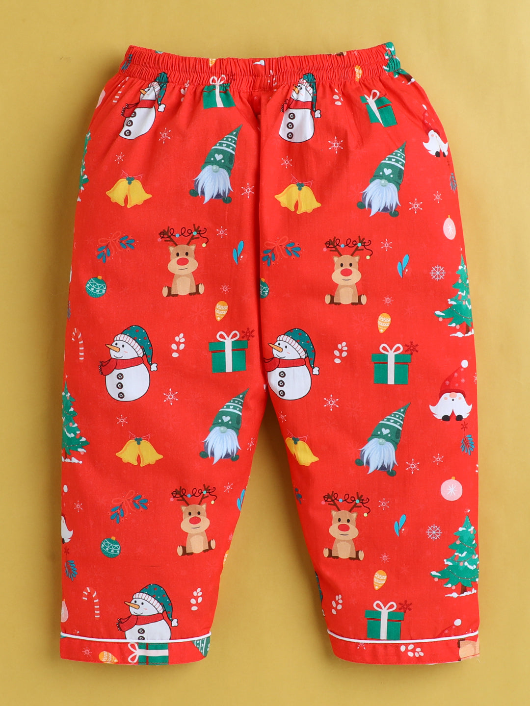 Christmas Print Nightsuit- Red