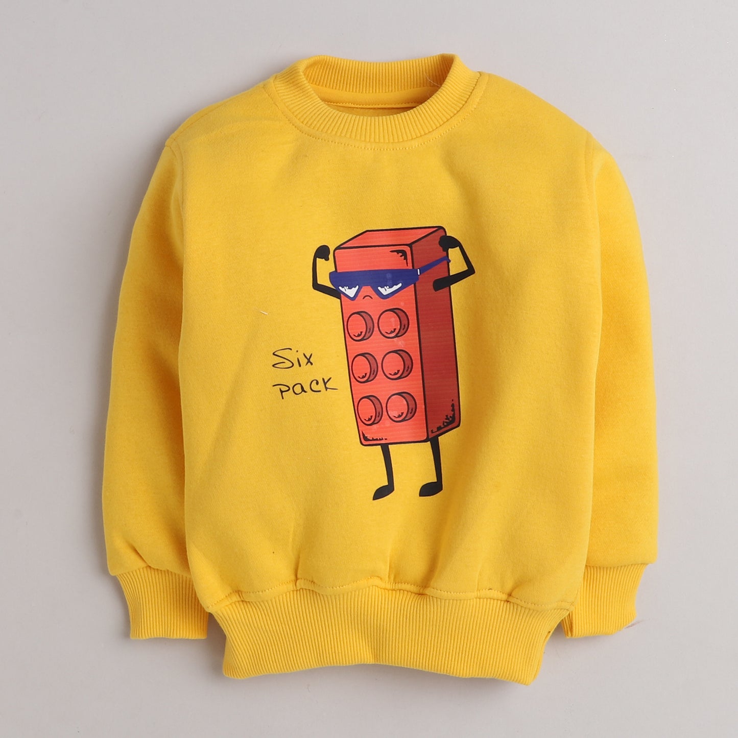 Six Pack Print with Fleece Lining- Yellow