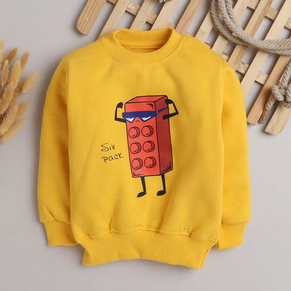 Six Pack Print with Fleece Lining- Yellow