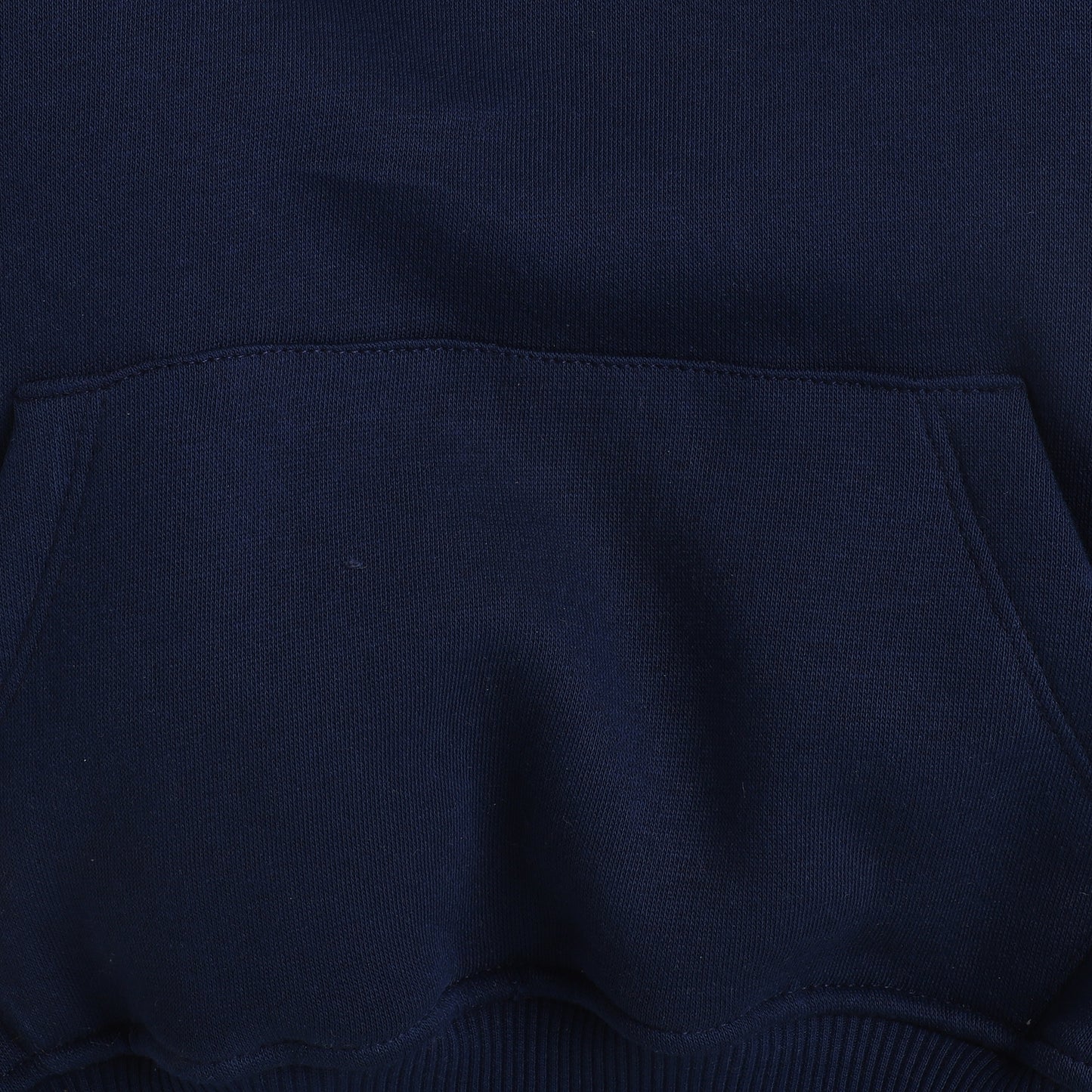 Smiley Sweatshirt with Fleece Lining- Navy