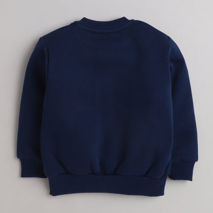 Super Boy Jacket with Fleece Lining- Navy