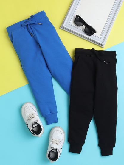 Terry Jogger Pants Value Pack of 2- Blue and Black