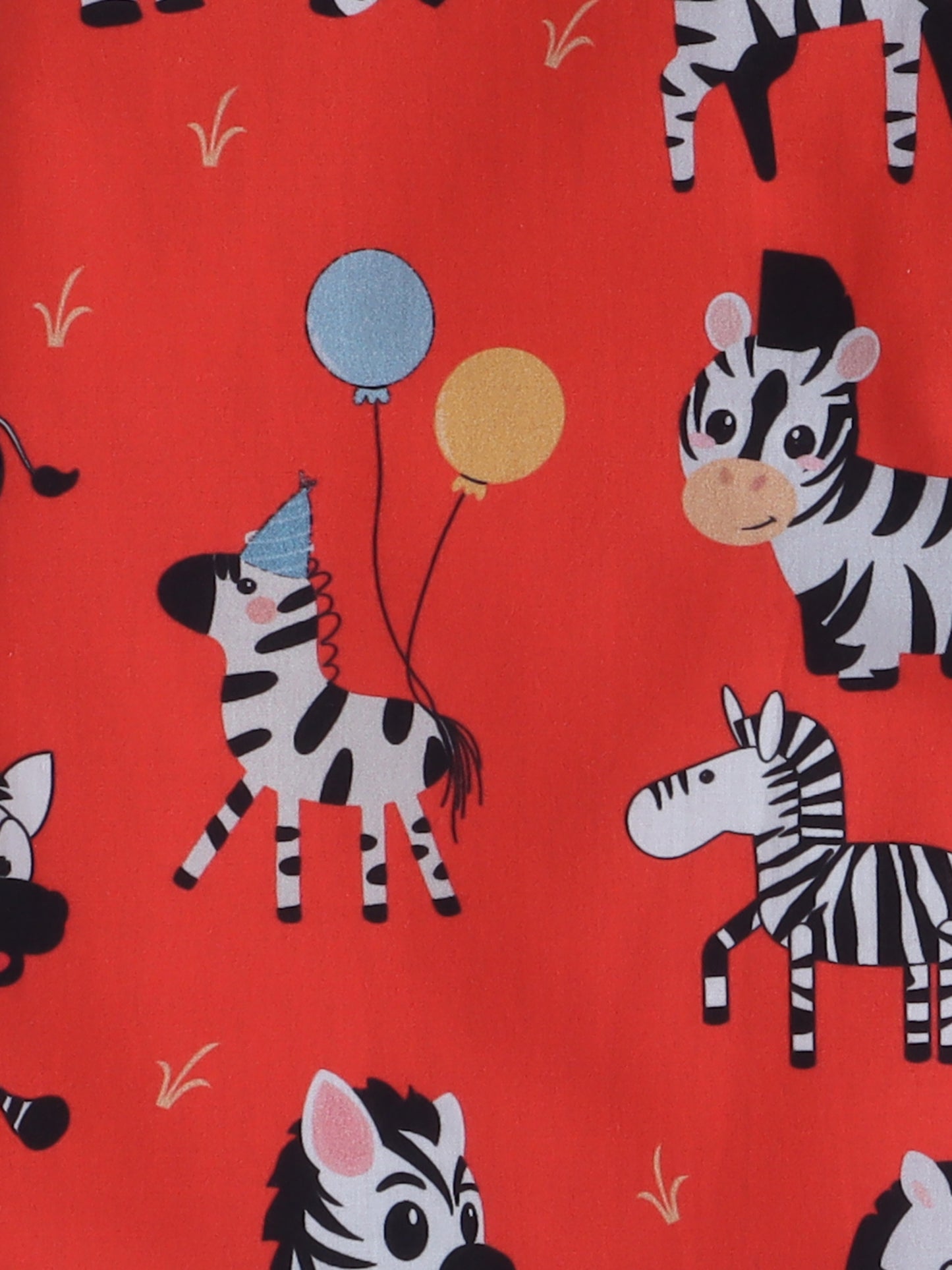 Zebra Print Nightsuit- Red