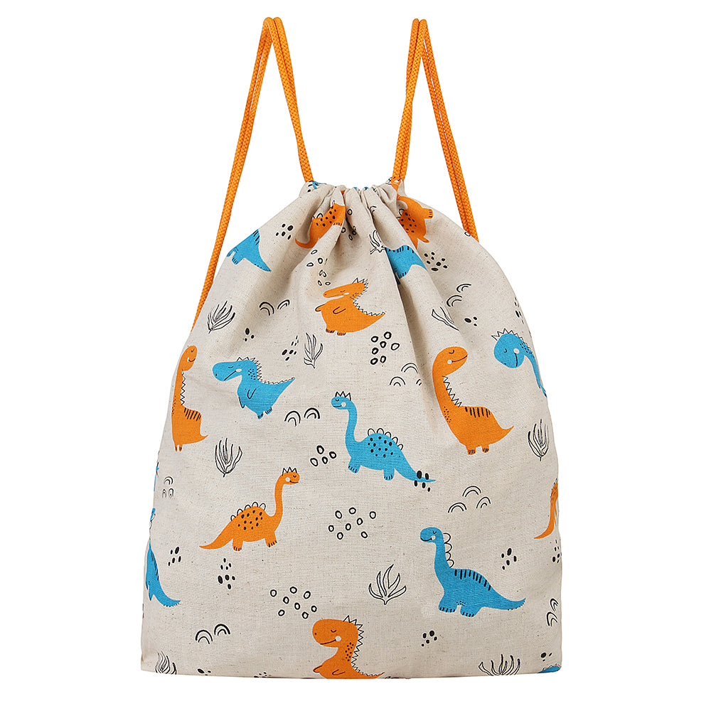 Cute Dinosaur Print Drawstring Bag