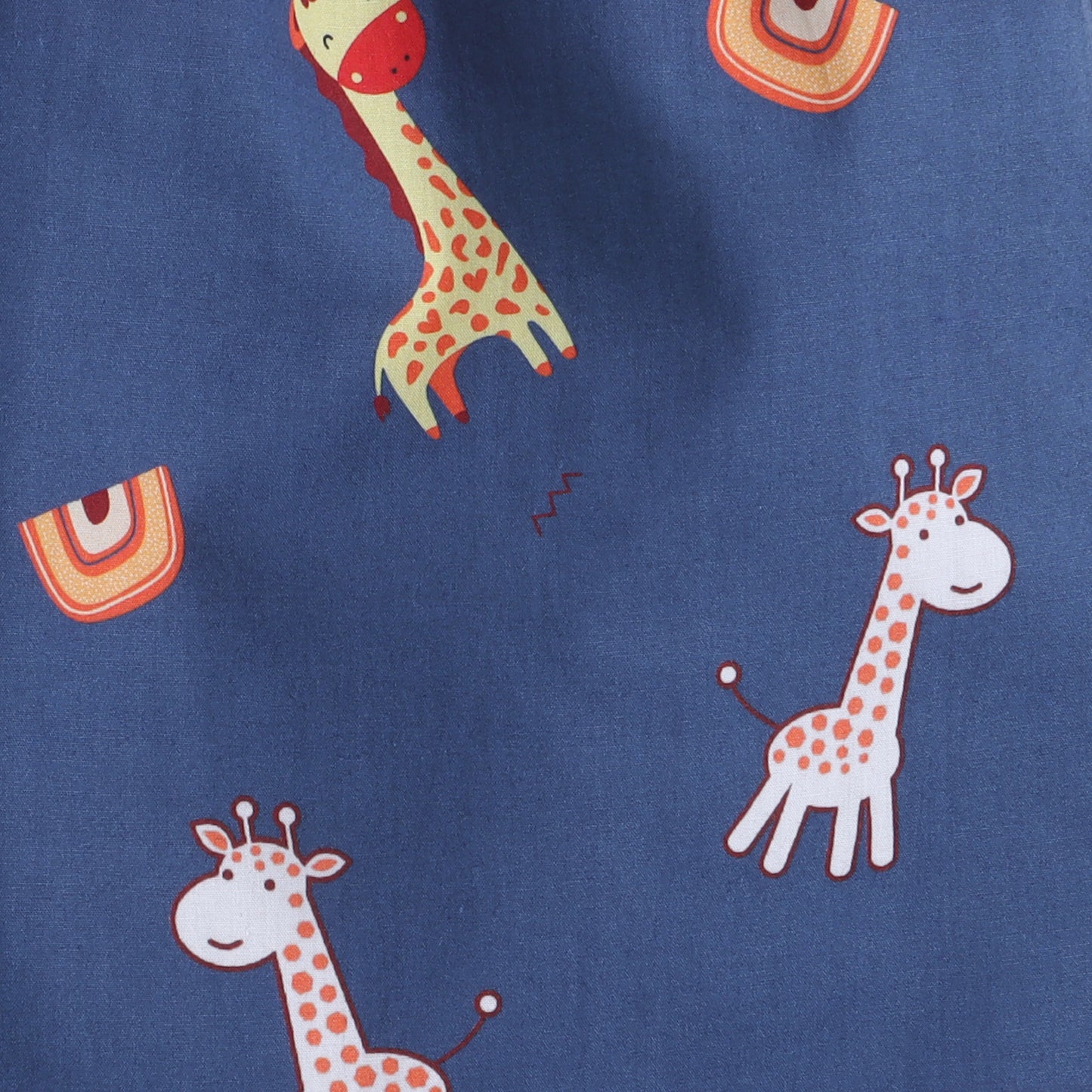 Giraffe Print Nightsuit- Blue