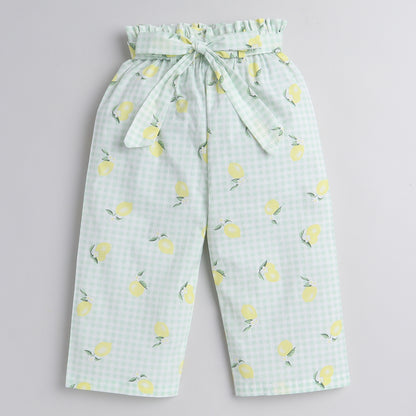 Lemons Printed Coord Set With Pants